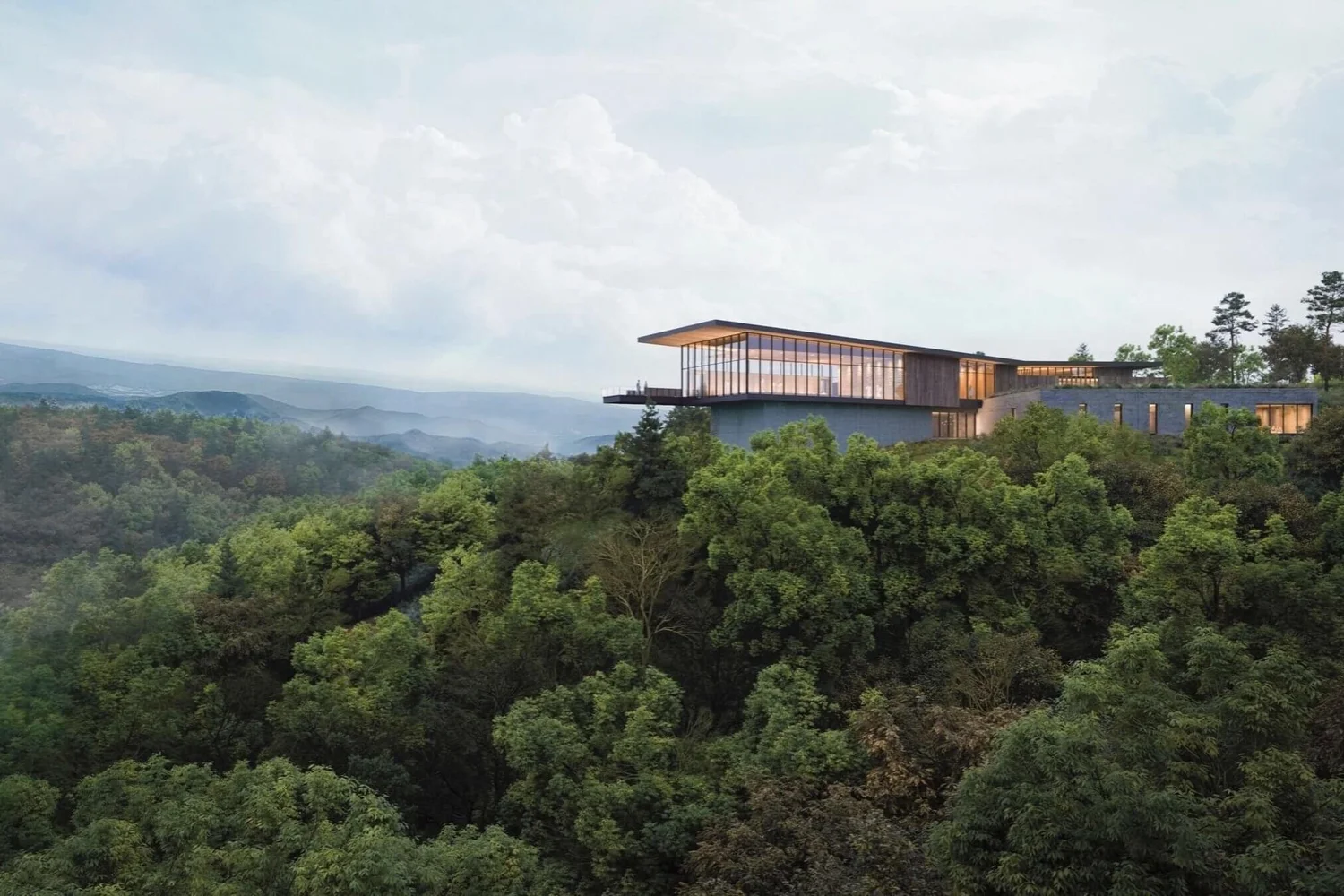 Luxury and modern development surrounded by greenery