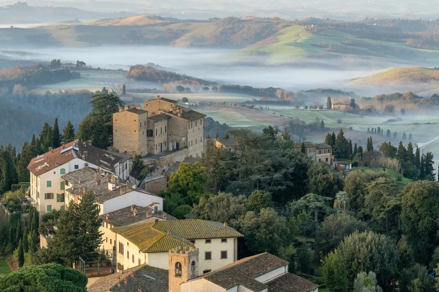 The beautiful hills of Castelfalfi in Italy